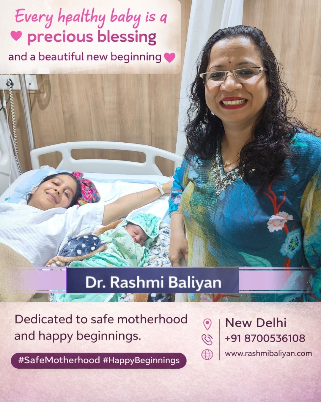 Healthy Baby & Safe Delivery Best Gynecologist in New Delhi