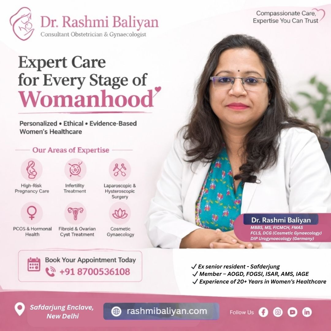 Dr Rashmi Baliyan gynecologist expert care for every stage of womanhood